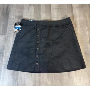Kuhl Women's Corduroy A-Line Mini Skirt Size 8 Gorpcore Gray Hiking Outdoors NWT